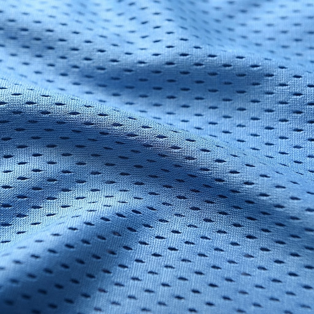 Open-mesh construction maximizes airflow and heat dissipation during competitive play mesh fabric