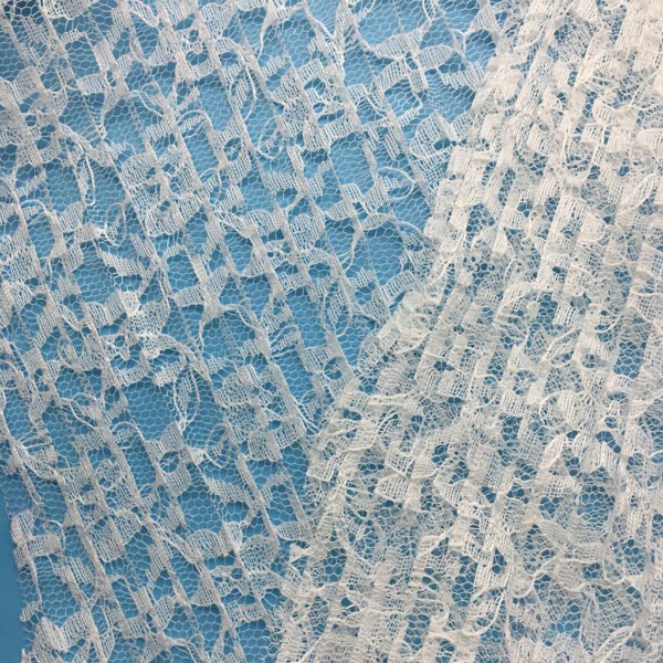 HG6719 Pleated Wrinkle Plicated Ruffle Tulle Lace Fabric For Tutu Dress