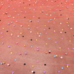 HG6678 Shimmer Faming Polka Dot Mesh Fabric