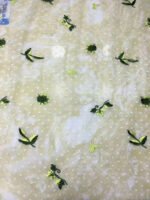 HG 1018 embroidered tulle flower embroidery  fabric  girls dress tulle robe tulle fabric