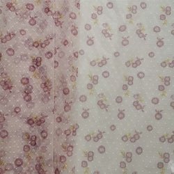 New Polyester transparent thin diamond dot jacquard mesh cherry flower digital printing small fresh mesh in stock