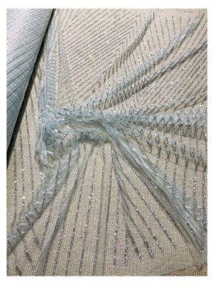 Mesh Silver Chip Gold Spray Tulle Fabric Fashion Bridal Glitter Lace