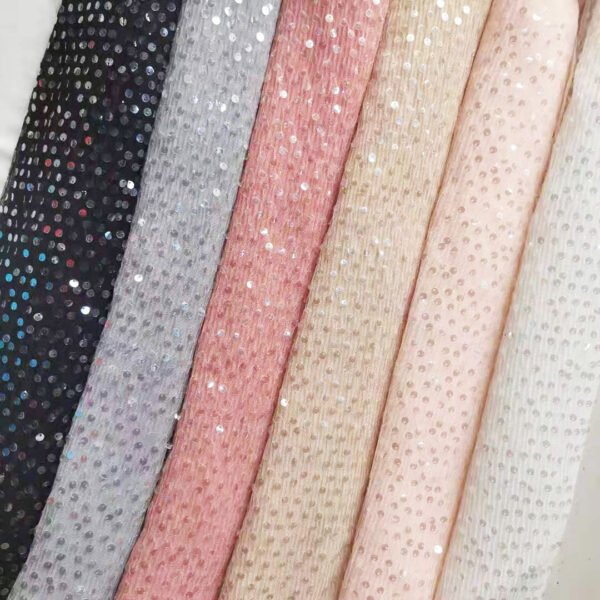 HG0508 Sequin Tulle Pleated 0.5cm Single Hole Embroidered Fashion Color Spot