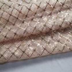 Brocade Reinforced Sesh Rhombus With Small Flower Sequined Embroidered