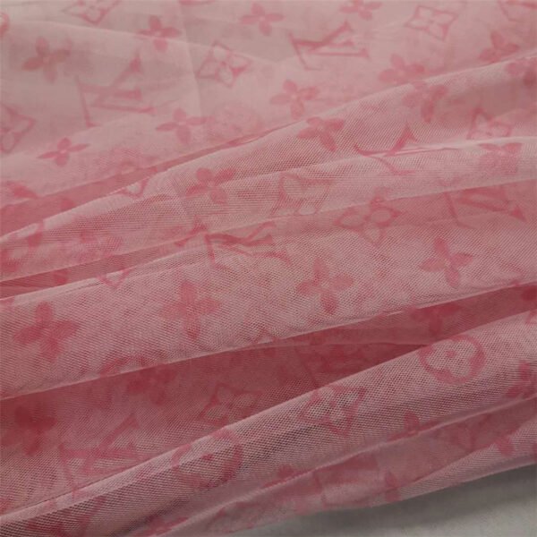 non-elastic polyester 40D Swiss mesh cloth letter small flower digital printing skirt fabric color in stock