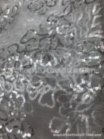 HG 1024 Tulle Lace Fabric Gold Embroidery Sequin