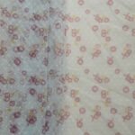 New Polyester transparent thin diamond dot jacquard mesh cherry flower digital printing small fresh mesh in stock