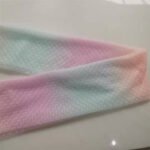 Mesh Bottom Cloth Small Q-point Double-Sided Flocking Rainbow Tulle