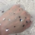 HG6336 Mesh Tulle Net Post-Processing Gold And Silver Foil Printed Little Star
