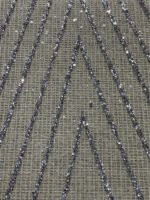 Mesh Silver Chip Gold Spray Tulle Fabric Fashion Bridal Glitter Lace
