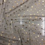 HG6336 Mesh Tulle Net Post-Processing Gold And Silver Foil Printed Little Star