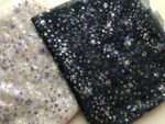 HG 1028 sequined net lace wholesale Silver sequin fabric for dress 3d mermaid lace bridal fabric