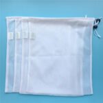 ECO Friendly Custom Logo Drawstring String Shopping Washable Net  Reusable RPET Mesh Produce Bags For Fruits And Vegetables