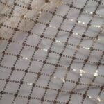 Brocade Reinforced Sesh Rhombus With Small Flower Sequined Embroidered