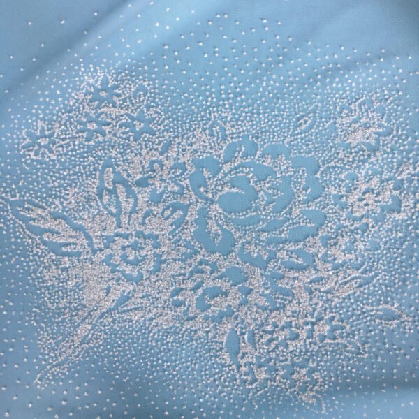 HG6710 Silver Glitter Shiny Tulle Mesh Fabric for Wedding