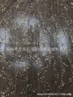 HG 1024 Tulle Lace Fabric Gold Embroidery Sequin