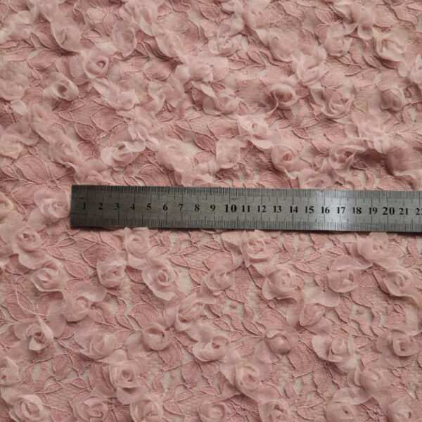 HG0419 High Quality Elastic Lace Mesh Small Rose Crochet Embroidery Fabric