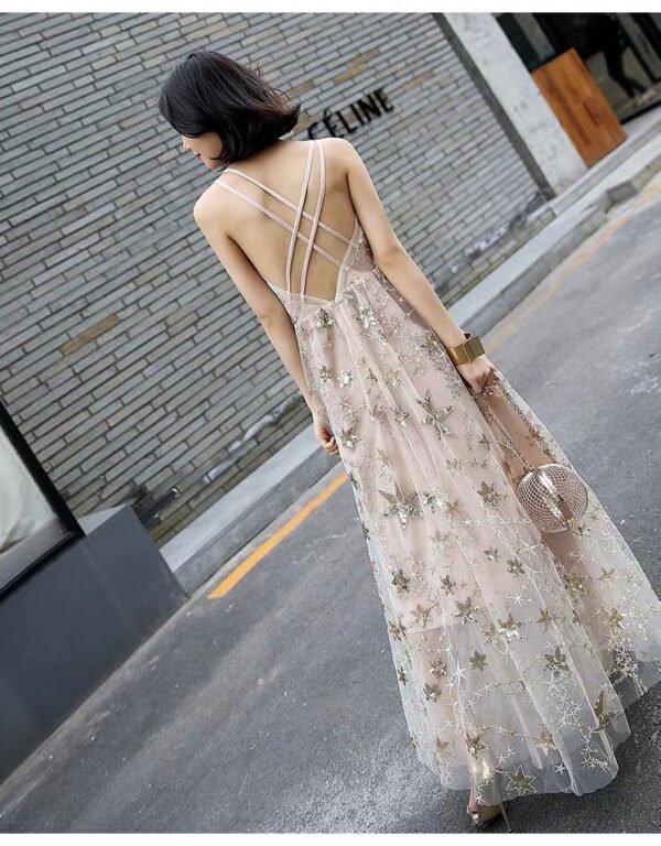 HG6105 Wholesale Star Glitter 100% Polyester Mesh Fabric