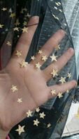 HG6105 Wholesale Star Glitter 100% Polyester Mesh Fabric