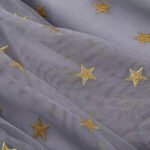 HG6105 Wholesale Star Glitter 100% Polyester Mesh Fabric