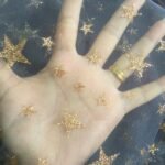 HG6105 Wholesale Star Glitter 100% Polyester Mesh Fabric