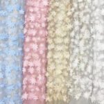 3D Embroidered  Flower Embroidery Tulle Mesh Lace Fabric for Girl Dress