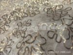 HG 1024 Tulle Lace Fabric Gold Embroidery Sequin