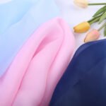HG1027 Organza Chiffon Transparent Fabric For Wedding And Packaging