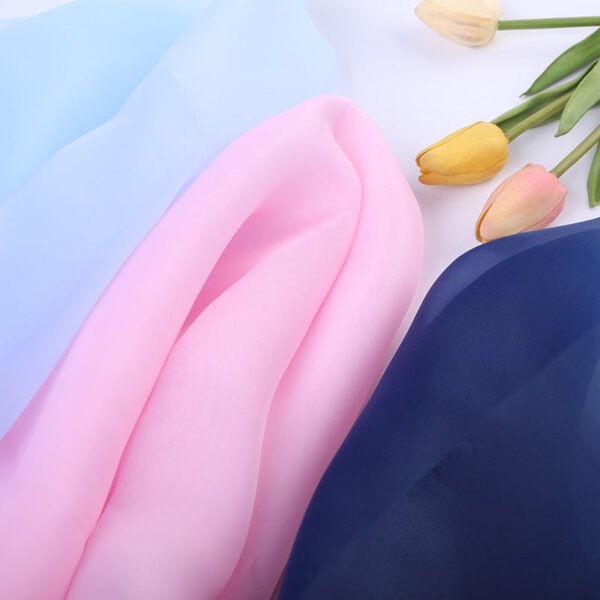 HG1027 Organza Chiffon Transparent Fabric For Wedding And Packaging