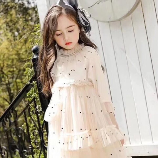 HG6371 Fashion Designs Jacquard Polka Dot Mesh Dress Tulle Fabric