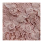 HG0419 High Quality Elastic Lace Mesh Small Rose Crochet Embroidery Fabric