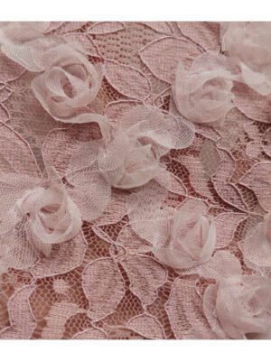 HG0419 High Quality Elastic Lace Mesh Small Rose Crochet Embroidery Fabric
