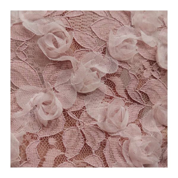 HG0419 High Quality Elastic Lace Mesh Small Rose Crochet Embroidery Fabric