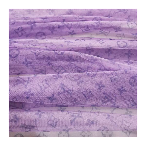 non-elastic polyester 40D Swiss mesh cloth letter small flower digital printing skirt fabric color in stock