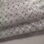 Brocade Reinforced Sesh Rhombus With Small Flower Sequined Embroidered