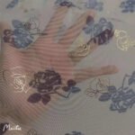 Polyester Multifilament Net Rose Printing Hollow Fabric