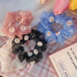 2020 Hot Sale Polyester Mesh Embroidery Small Daisy Sunflower Embroidered Tulle Fabric For Dress