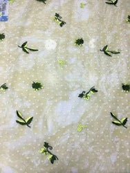 HG 1018 embroidered tulle flower embroidery  fabric  girls dress tulle robe tulle fabric