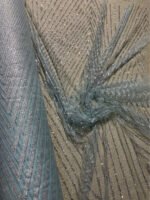 Mesh Silver Chip Gold Spray Tulle Fabric Fashion Bridal Glitter Lace