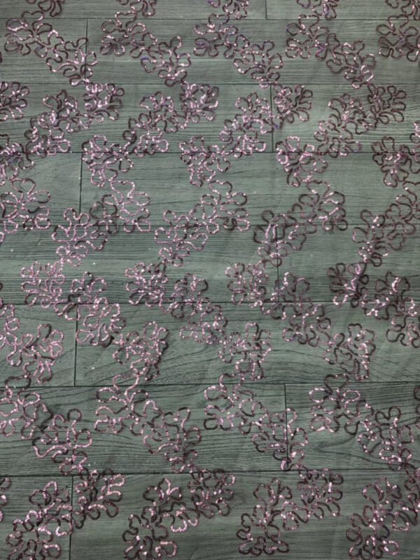 HG 1024 Tulle Lace Fabric Gold Embroidery Sequin