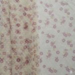 New Polyester transparent thin diamond dot jacquard mesh cherry flower digital printing small fresh mesh in stock