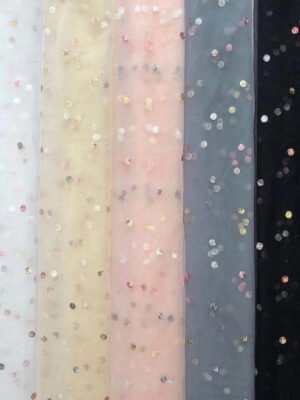 Dot Sequin Embroidery Children's Clothing  Mesh Lace Tulle