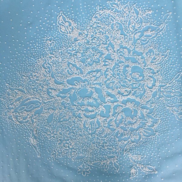 HG6710 Silver Glitter Shiny Tulle Mesh Fabric for Wedding