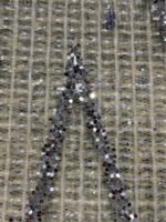 Mesh Silver Chip Gold Spray Tulle Fabric Fashion Bridal Glitter Lace