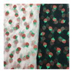HG6681 100% Nylon Little Small Strawberry Pattern Glitter Tulle For Garment