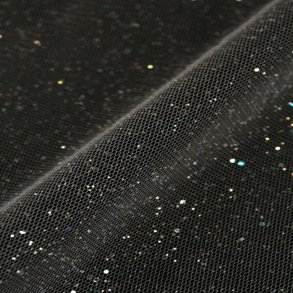 HGP02 White Sparkle Glitter Fabric