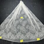 LC3483-27 Pure Silver Bridal Glitter Lace