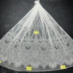 LC3563-41 Pure Silver Bridal Glitter Lace