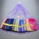 LC7672 Custom 3D Embellished Tulle Fabric