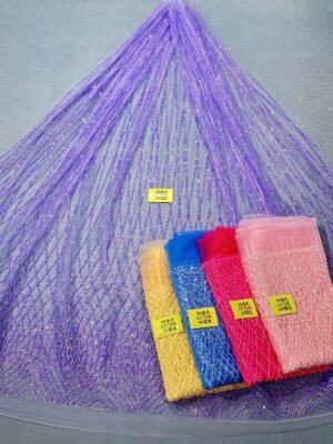 LC7106 Custom 3D Embellished Tulle Fabric